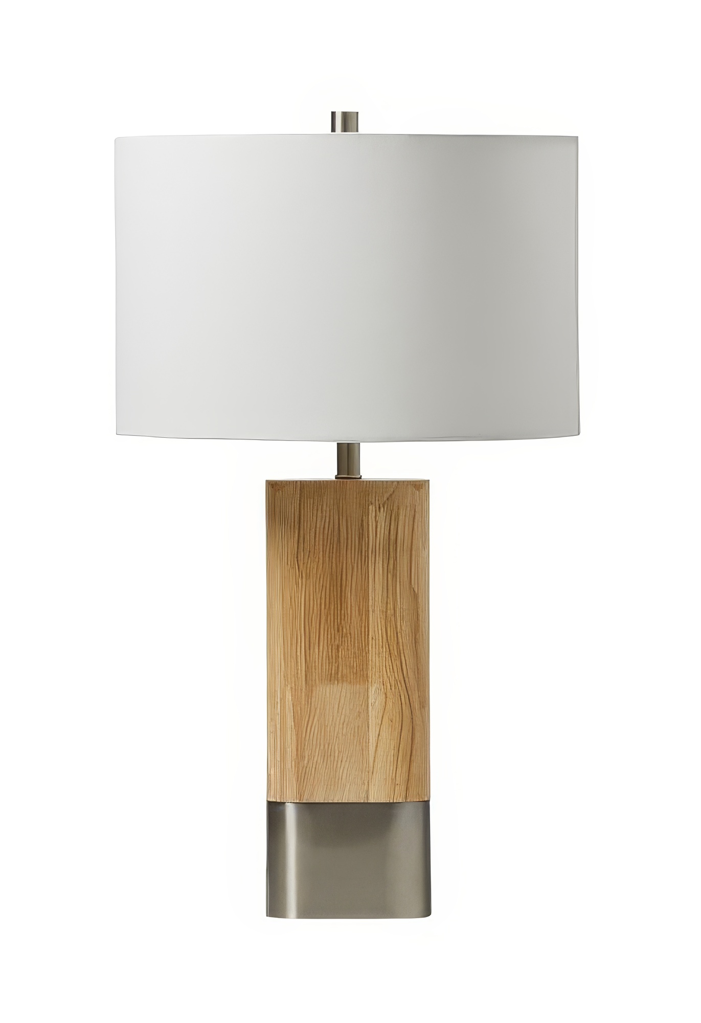 Craftmade 86246 1 Light Wood/Metal Base Table Lamp w/ USB in Brushed Polished Nickel
