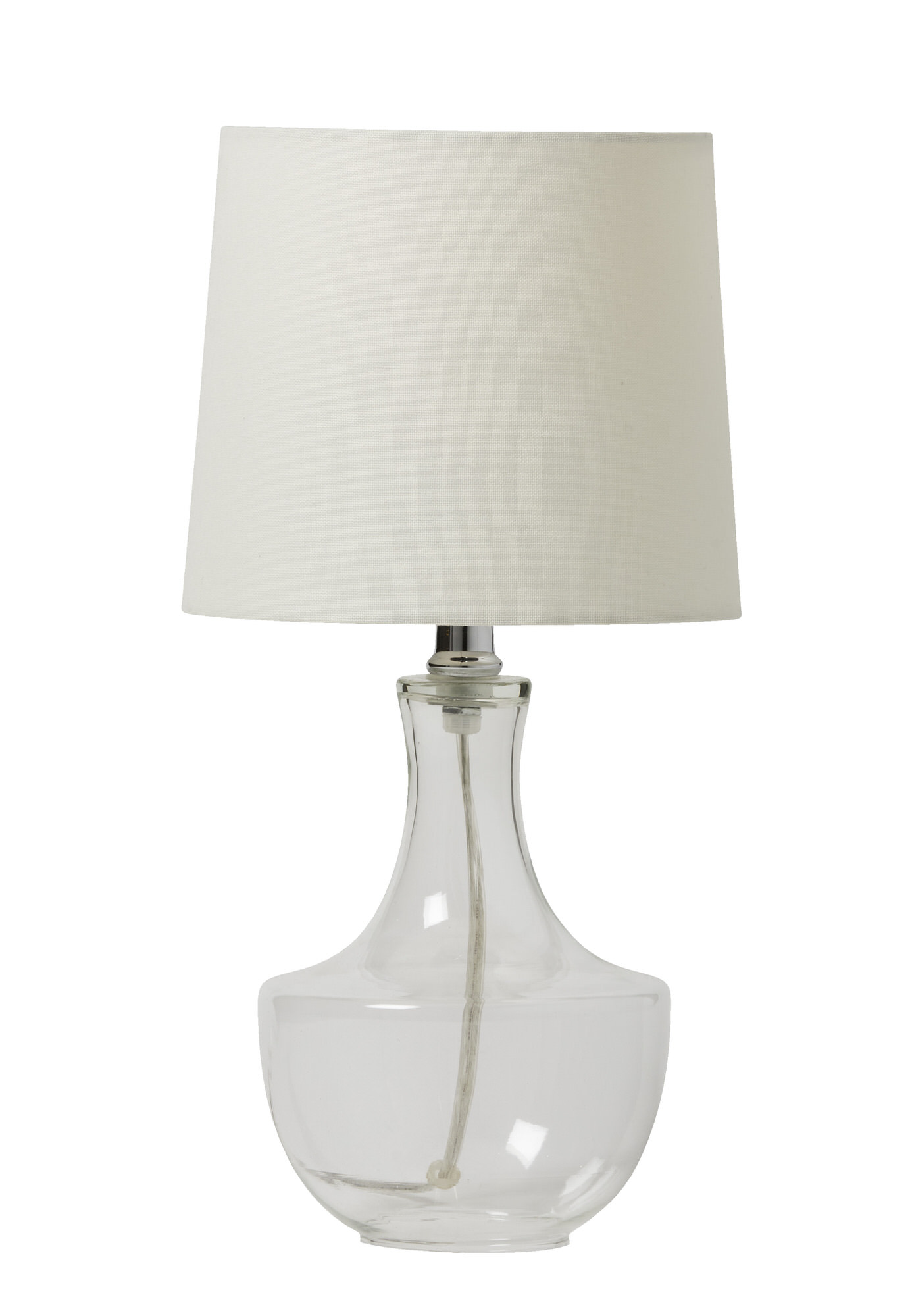 Craftmade 86255 1 Light Clear Glass Base Table Lamp in Brushed Polished Nickel