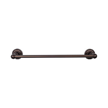 Top Knobs ED10ORBF Edwardian Bath Towel Bar 30 In. Single - Rope Backplate in Oil Rubbed Bronze