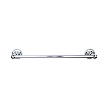 Top Knobs ED10PCF Edwardian Bath Towel Bar 30 In. Single - Rope Backplate in Polished Chrome