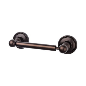 Top Knobs ED3ORBE Edwardian Bath Tissue Holder Ribbon Backplate in Oil Rubbed Bronze