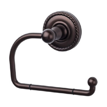 Top Knobs ED4ORBF Edwardian Bath Tissue Hook Rope Backplate in Oil Rubbed Bronze