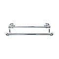 Top Knobs ED7PCB Edwardian Bath Towel Bar 18 Inch Double - Hex Backplate in Polished Chrome