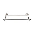 Top Knobs ED9BSNF Edwardian Bath Towel Bar 24 In. Double - Rope Backplate in Brushed Satin Nickel