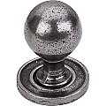 Top Knobs M50 Paris Knob Smooth 1 1/4 Inch w/Backplate in Cast Iron