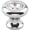 Top Knobs TK846PC Hayley Crystal Knob Clear 1 3/16 Inch in Polished Chrome