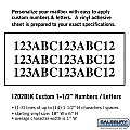 Salsbury 1202BLK Custom Numbers / Letters Horizontal 1.5 Inches High