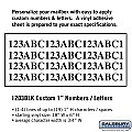Salsbury 1203BLK Custom Numbers / Letters Horizontal 1 Inch High