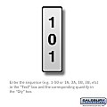 Salsbury 2267 Custom Engraved Self Adhesive Placard for Aluminum Mailbox Door