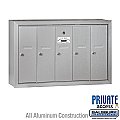 Salsbury 3505ASP Vertical Mailbox 5 Doors Surface Mounted Private Access