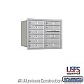Salsbury 3706D-09ARU 4C Horizontal Mailbox 6 Door High Unit 23 1/2 Inches Double Column 9 MB1 Doors Rear Loading USPS Access