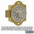 Salsbury 3786 Combination Lock for 4C Horizontal Mailbox Door for Mailboxes Not Serviced by the USPS