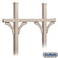 Salsbury 4875BGE Deluxe Mailbox Post Bridge Style for 5 Mailboxes In Ground Mounted