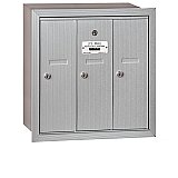 Salsbury 3503ARU Vertical Mailbox 3 Doors Recessed Mounted USPS Access