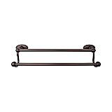 Top Knobs ED11ORBC Edwardian Bath Towel Bar 30 In. Double - Oval Backplate in Oil Rubbed Bronze
