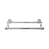 Top Knobs ED7PCB Edwardian Bath Towel Bar 18 Inch Double - Hex Backplate in Polished Chrome