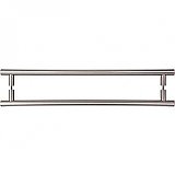 Top Knobs M1331-18 PAIR Hopewell Door Pull Back to Back 18 Inch Center to Center in Brushed Satin Nickel