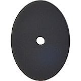 Top Knobs TK62BLK Oval Large Backplate 1 3/4 Inch in Flat Black