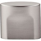 Top Knobs TK73BSN Oval Small Slot Knob 3/4 Inch Center to Center in Brushed Satin Nickel
