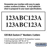 Salsbury 1201BLK Custom Numbers / Letters Horizontal 2 Inches High