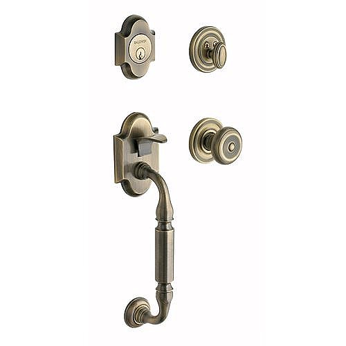 Baldwin 85305050ENTR Canterbury Single Cylinder Sectional Entryset with Interior Knob for Active Door