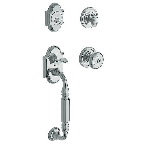 Baldwin 85305260ENTR Canterbury Single Cylinder Sectional Entryset with Interior Knob for Active Door