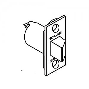 Schlage 11-116 2-3/4" Spring Latch with Square Corner 1-1/4"" x 2-1/4" Faceplate