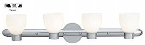 Access Lighting 23904-CH/OPL Frisco Contemporary / Modern Four Light Up Lighting 35" Wide Bathroom Fixture