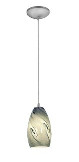 Access Lighting 28012-1C-BS/BLUSKY Sydney 1 Light Glass Pendant 