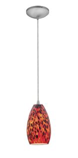 Access Lighting 28012-1C-BS/CRN Sydney 1 Light Glass Pendant 