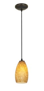 Access Lighting 28012-1C-ORB/AMST Sydney 1 Light Glass Pendant 