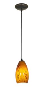 Access Lighting 28012-1C-ORB/ASKY Sydney 1 Light Glass Pendant 