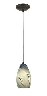 Access Lighting 28012-1C-ORB/BLUSKY Sydney 1 Light Glass Pendant 