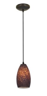 Access Lighting 28012-1C-ORB/BRST Sydney 1 Light Glass Pendant 