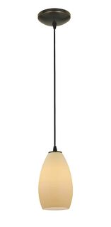 Access Lighting 28012-1C-ORB/CRM Sydney 1 Light Glass Pendant 