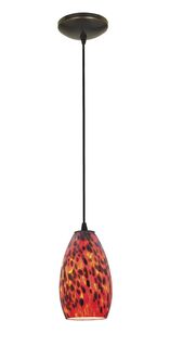 Access Lighting 28012-1C-ORB/CRN Sydney 1 Light Glass Pendant 