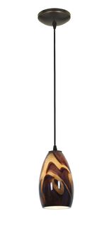 Access Lighting 28012-1C-ORB/ICA Sydney 1 Light Glass Pendant 