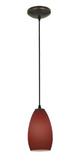 Access Lighting 28012-1C-ORB/PLM Sydney 1 Light Glass Pendant 