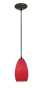 Access Lighting 28012-1C-ORB/RED Sydney 1 Light Glass Pendant 