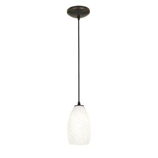Access Lighting 28012-1C-ORB/WHST Sydney 1 Light Glass Pendant 