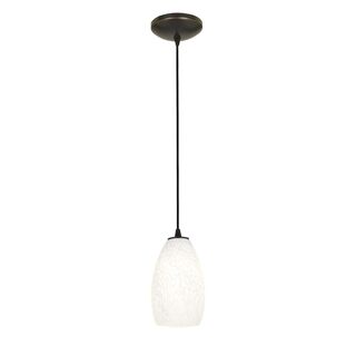 Access Lighting 28012-1C-BS/WHST Sydney 1 Light Glass Pendant 