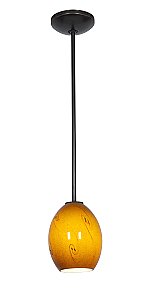 Access Lighting 28023-1R-ORB/ASKY Janine 1 Light FireBird Glass Pendant 
