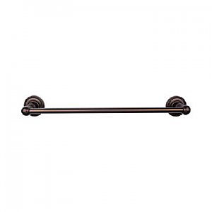 Top Knobs ED10ORBF Edwardian Bath Towel Bar 30 In. Single - Rope Backplate in Oil Rubbed Bronze