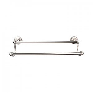 Top Knobs ED11BSNA Edwardian Bath Towel Bar 30 In. Double - Beaded Bplate in Brushed Satin Nickel