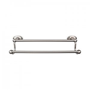 Top Knobs ED11BSNC Edwardian Bath Towel Bar 30 In. Double - Oval Backplate in Brushed Satin Nickel
