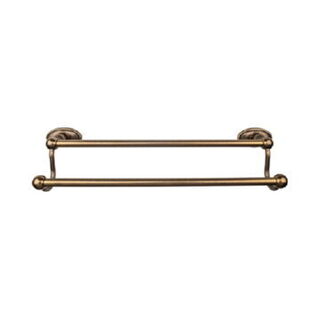 Top Knobs ED11GBZC Edwardian Bath Towel Bar 30 In. Double - Oval Backplate in German Bronze