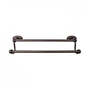 Top Knobs ED11ORBC Edwardian Bath Towel Bar 30 In. Double - Oval Backplate in Oil Rubbed Bronze