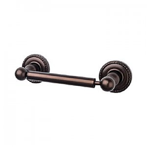 Top Knobs ED3ORBF Edwardian Bath Tissue Holder Rope Backplate in Oil Rubbed Bronze