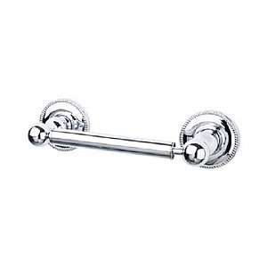 Top Knobs ED3PCA Edwardian Bath Tissue Holder Beaded Backplate in Polished Chrome