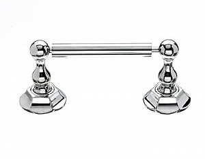 Top Knobs ED3PCB Edwardian Bath Tissue Holder Hex Backplate in Polished Chrome